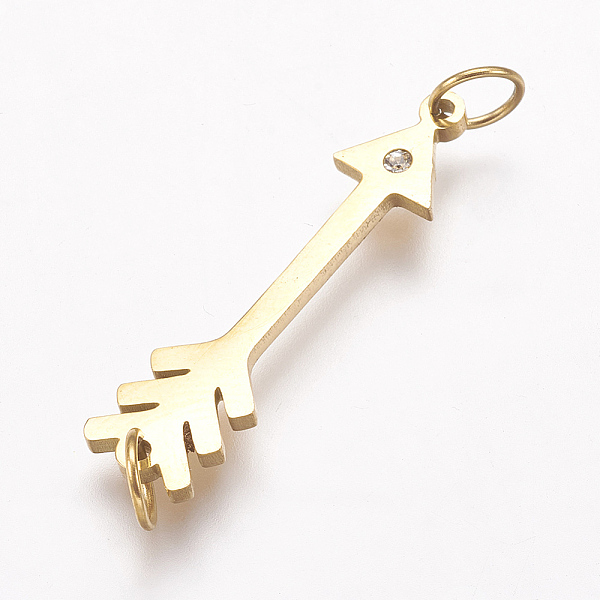 

PandaHall 316 Surgical Stainless Steel Links connectors, with Rhinestone, Arrow, Golden, 26.5x7x1.5mm, Hole: 3.5mm 316 Surgical Stainless..., Clear