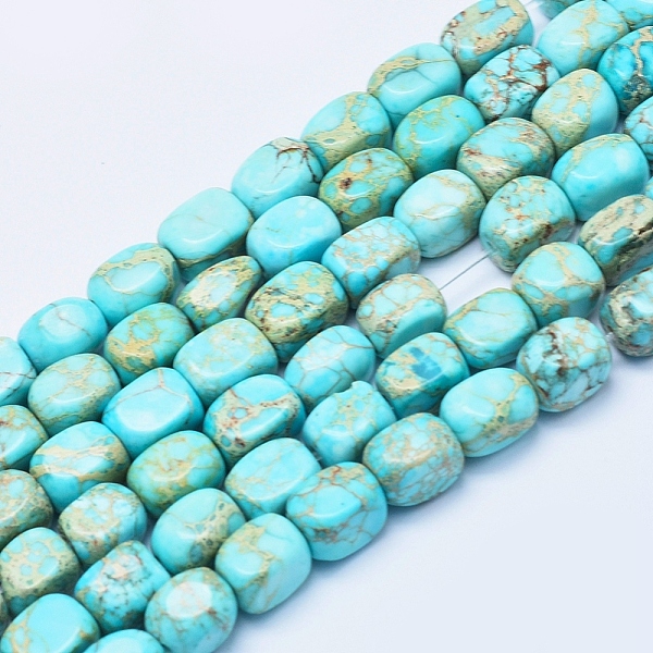 Brins de perles de jaspe impérial naturel