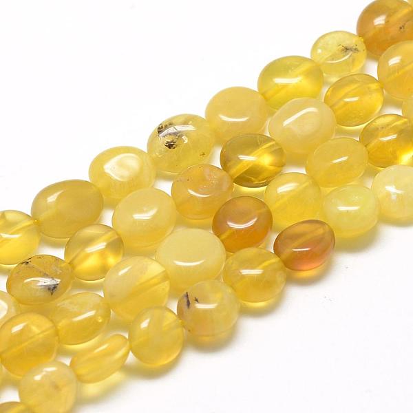 

PandaHall Natural Yellow Opal Beads Strands, Oval, 8~15x7~12x4~12mm, Hole: 1mm, about 30~45pcs/strand, 15.7 inch Yellow Opal Oval