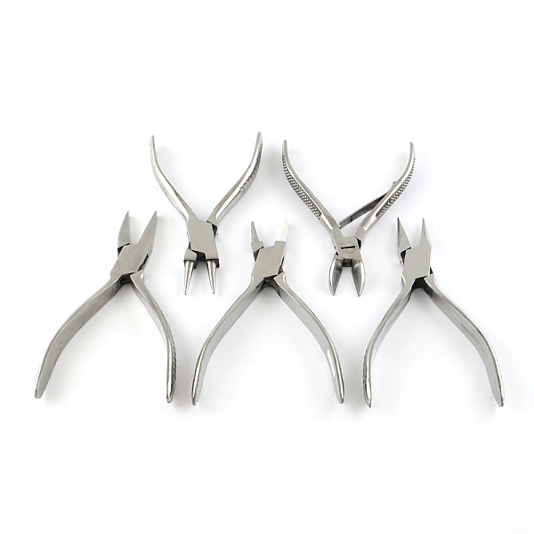 

PandaHall 2CR13# Stainless Steel Jewelry Plier Sets, including Needle Nose Plier, Round Nose Plier, Side Cutting Pliers, Flat Nose Plier...