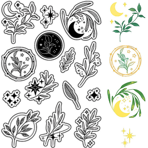 

PandaHall Custom PVC Plastic Clear Stamps, for DIY Scrapbooking, Photo Album Decorative, Cards Making, Stamp Sheets, Film Frame, Leaf...