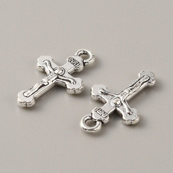 

PandaHall Tibetan Style Alloy Pendants, Cross Charm, Religion, Antique Silver, 20x12x2.5mm, Hole: 1.6mm Alloy Cross
