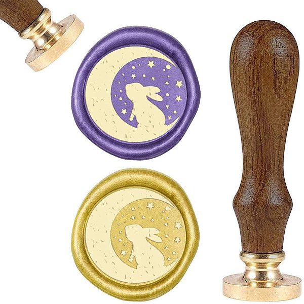 

PandaHall CRASPIRE Wax Seal Stamp Rabbit, Vintage Sealing Wax Stamps Animal Retro Wood Stamp Wax Seal 25mm Removable Brass Seal Wood Handle...