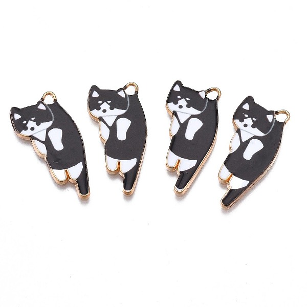 

PandaHall Printed Alloy Pendants, Cadmium Free & Nickel Free & Lead Free, Light Gold, Cat, Black, 30x15x1.5mm, Hole: 2mm Alloy Cat Shape...