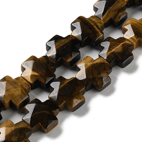 

PandaHall Natural Tiger Eye Beads Strands, Faceted, Cross, 12~13x12~12.5x5~6mm, Hole: 1.4mm, about 17pcs/strand, 8.27 inch(21cm) Tiger Eye...