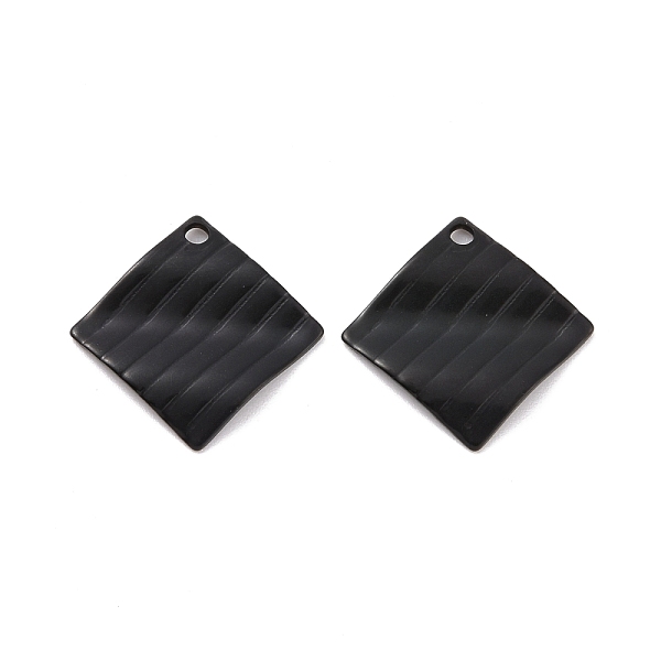 

PandaHall 304 Stainless Steel Pendants, Rhombus, Electrophoresis Black, 16.5x16.5x1.3mm, Hole: 1.4mm 304 Stainless Steel Rhombus