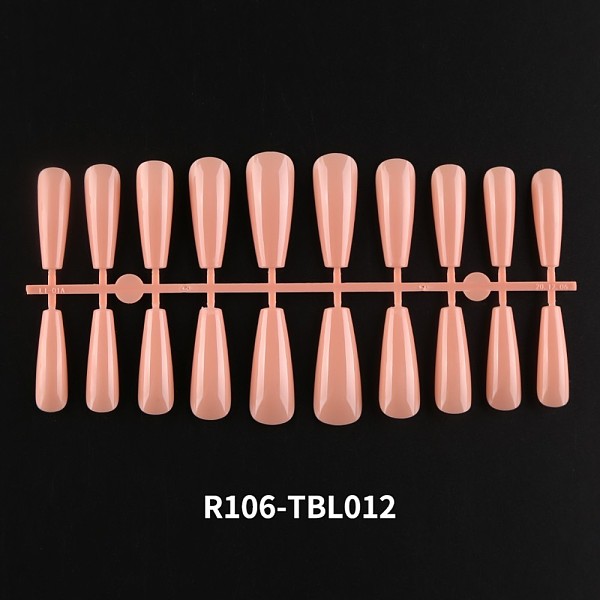 

PandaHall Solid Color Plastic Seamless Toe False Nail, Practice Manicure Nail Art Tool, Saddle Brown, 26~32x6~13mm, 20pcs/set. Plastic None