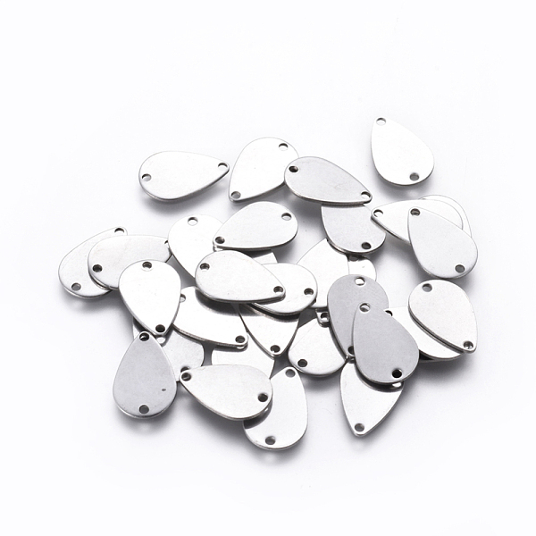 

PandaHall 201 Stainless Steel Links connectors, teardrop, Stainless Steel Color, 15x10x0.8mm, Hole: 1.4mm 201 Stainless Steel Teardrop