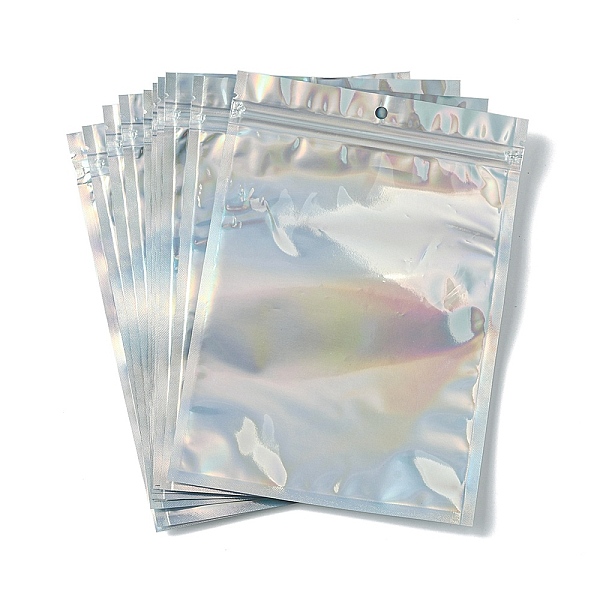 

PandaHall Rectangle Zip Lock Plastic Laser Bags, Resealable Bags, Clear, 20x14cm, Hole: 6mm, Unilateral Thickness: 2.3 Mil(0.06mm) Plastic...