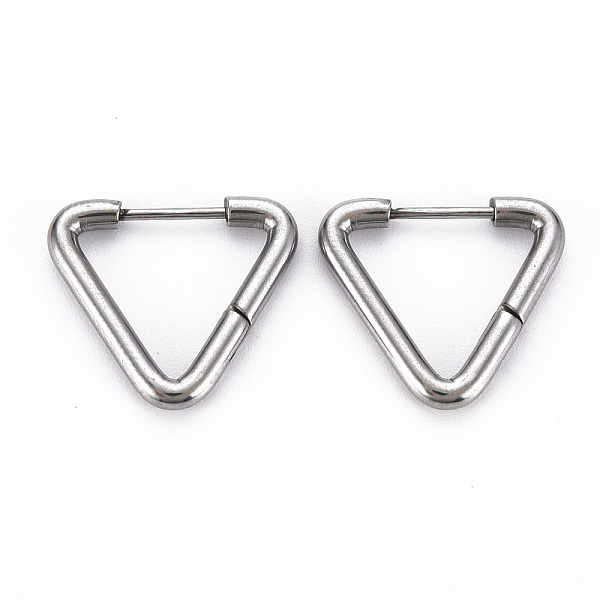 

PandaHall Triangle Huggie Hoop Earrings for Women, Hypoallergenic and Safe for Sensitive Ears, with 316 Surgical Stainless Steel Pin...