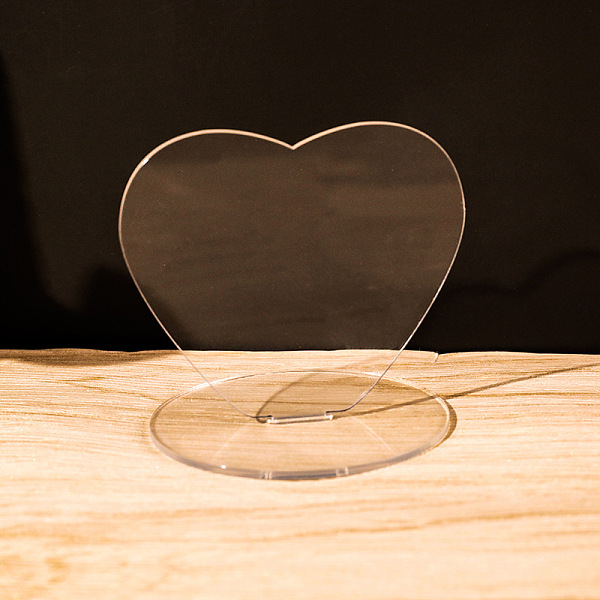 

PandaHall Acrylic Blank Photo Frame Stand, Acrylic Sign Holders, Clear, Heart Pattern, 100x100mm Acrylic Heart Clear