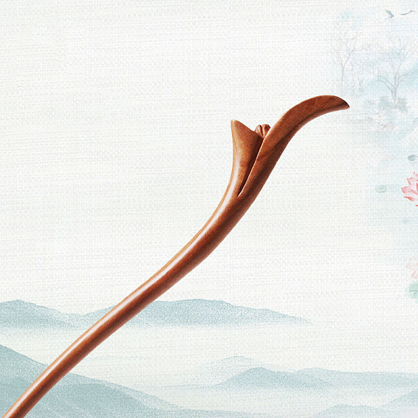 

PandaHall Wooden Hair Sticks, Vintage Decorative Hair Accessories, Plants Pattern, 180mm Wood Other Plants