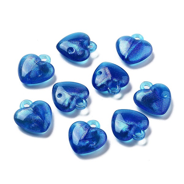 

PandaHall Opaque Acrylic Beads, AB Color Plated, Heart, Blue, 17x16x5.5mm, Hole: 2mm Acrylic Heart Blue