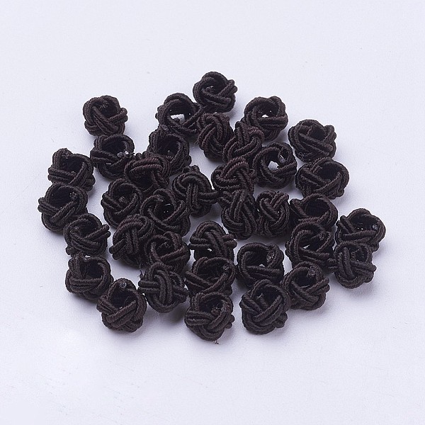 

PandaHall Nylon Cord Woven Beads, Round, Brown, 6~6.5x4.5mm, Hole: 2.5mm, about 93~100pcs/bag Nylon Round Brown