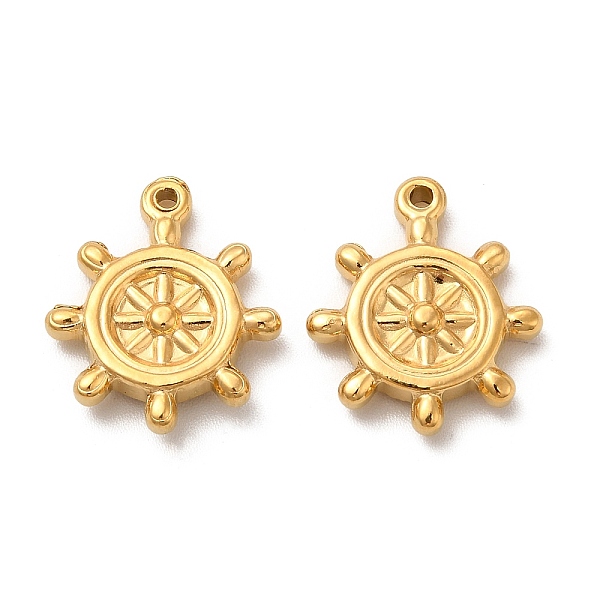 

PandaHall Vacuum Plating 201 Stainless Steel Pendants, Helm Charm, Real 18K Gold Plated, 18x15x3mm, Hole: 1.5mm 201 Stainless Steel Anchor &...
