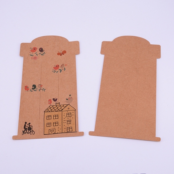 

PandaHall Hair Clip Display Cards, Kraft Paper Cards for Hair Barrettes Accessories Display, with Life Themed Pattern, Rectangle, Peru, Life...