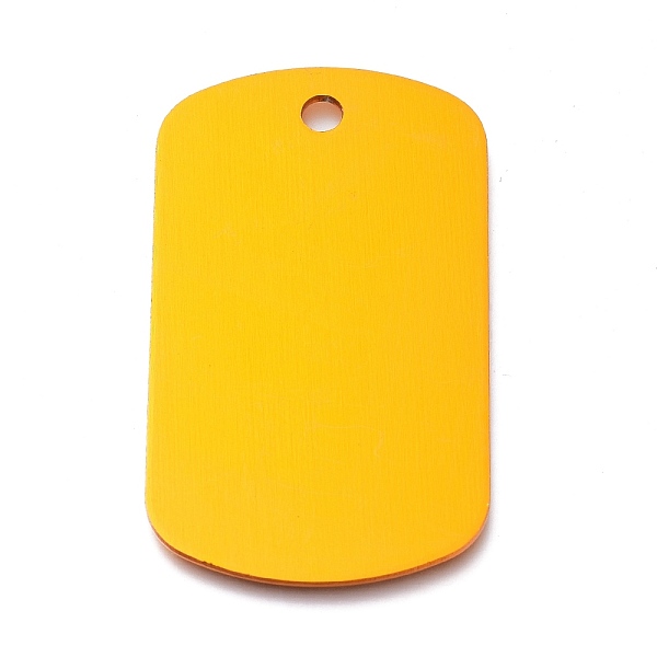 

PandaHall Aluminium Blank Big Pendants, Pet Tag, Rectangle, Orange, 50x29x1mm, Hole: 3mm Aluminum Rectangle Orange