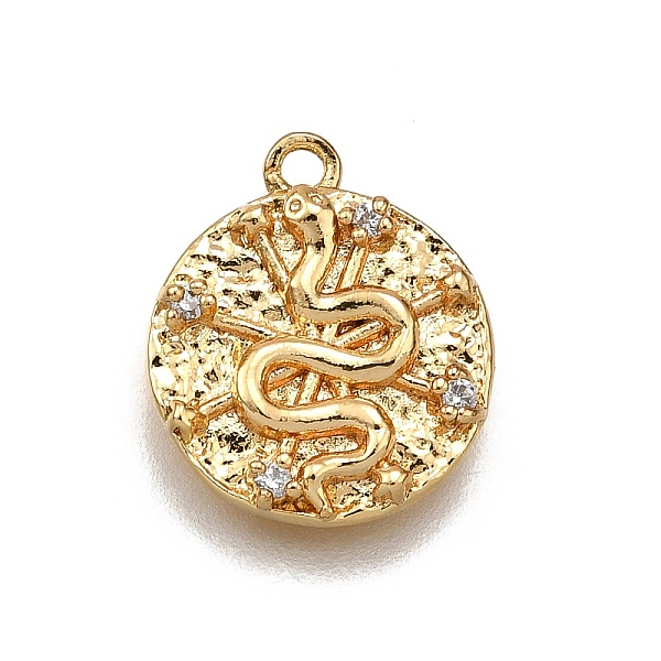 Pendenti in zirconi cubici trasparenti in micro pavè di ottone