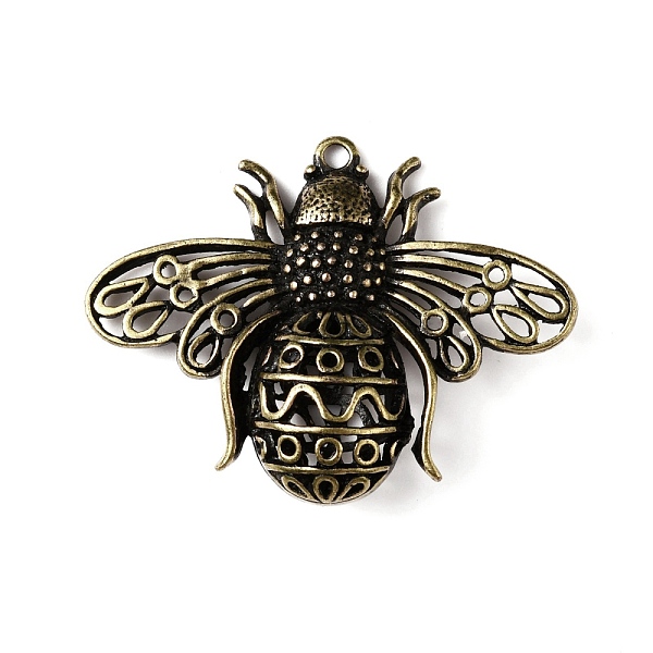 

PandaHall Tibetan Style Alloy Pendants, Bee, Antique Bronze, 39x51x12.5mm, Hole: 2.5mm Alloy Bees