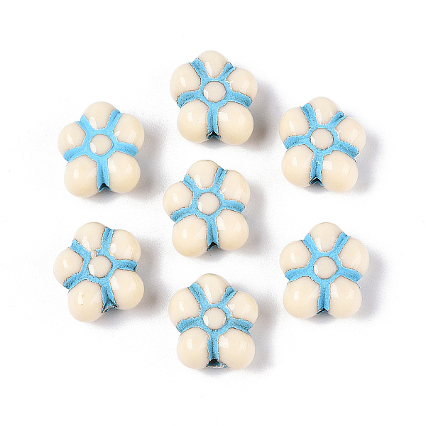 Painted Opaque Acrylic Beads