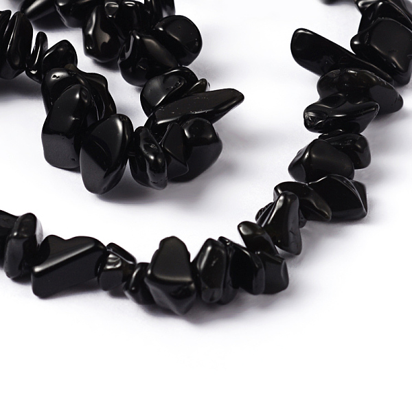 Natürlichen Obsidian Chip Bead Stränge