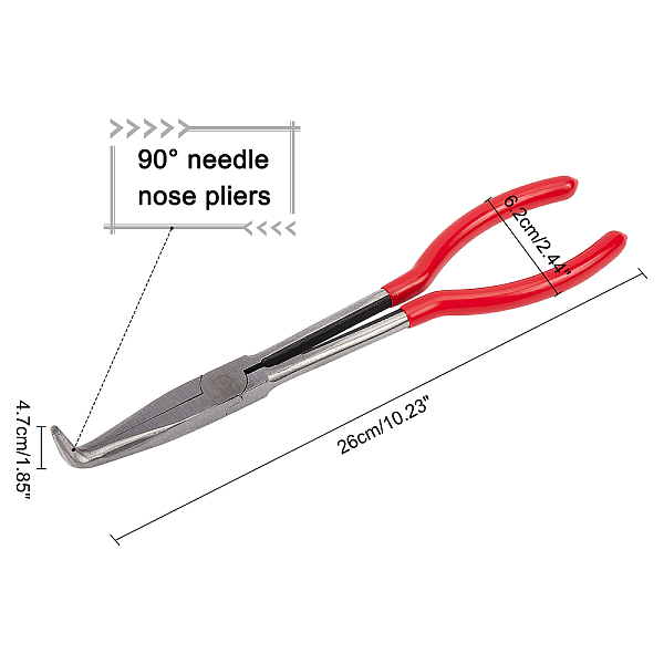 High Carbon Steel Bent Needle Nose Pliers