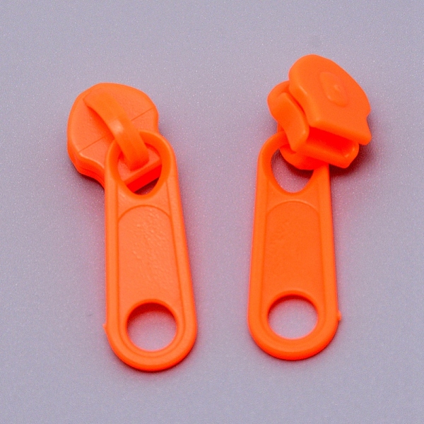 

PandaHall Plastic Zipper Slider, Garment Accessories, Oval, Orange Red, 3.6x1.1x1.1cm Plastic