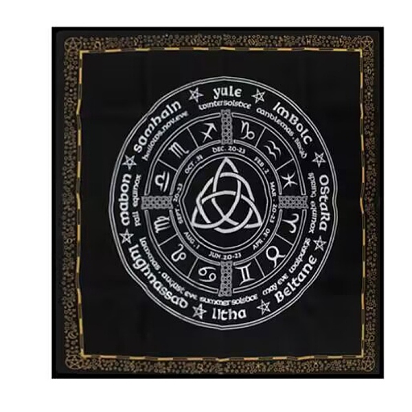 

PandaHall Velvet Altar Mats, Trinity Knot & Constellation Tablecloth, Tarot Card Cloth, Square, Black, 490x490mm Velvet Square Black