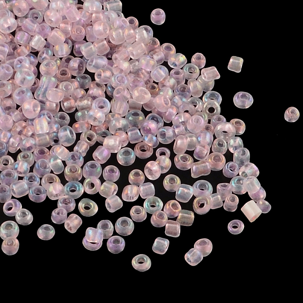 

PandaHall 12/0 Glass Seed Beads, Trans.Inside Colours Rainbow Round, Pearl Pink, 2mm, about 30000pcs/pound Glass Pink
