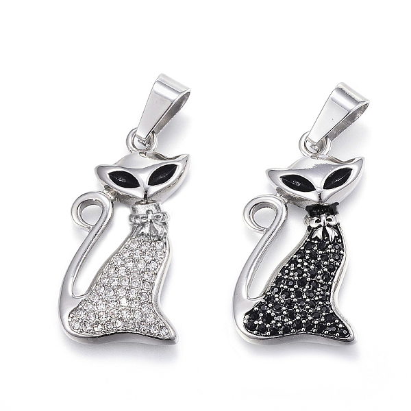 

PandaHall 316 Surgical Stainless Steel Pendants, with Rhinestone, Fox, Mixed Color, 32.5x17x4mm, Hole: 9x4.5mm Stainless Steel+Rhinestone..., Multicolor