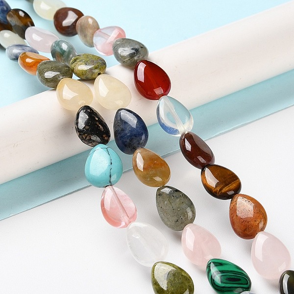 Natural And Synthetic Mixed Stone Beads Strands