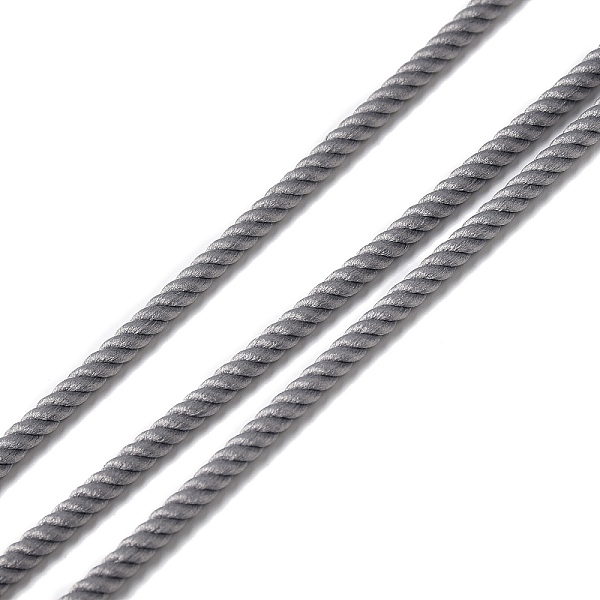 

PandaHall Round Polyester Cord, Twisted Cord, for Moving, Camping, Outdoor Adventure, Mountain Climbing, Gardening, Dark Gray, 3mm Polyester