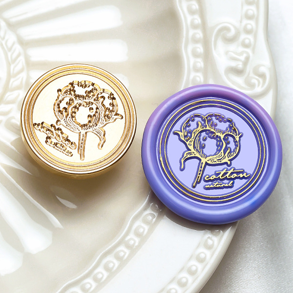 

PandaHall Wax Seal Brass Stamp Heads, for Wax Seal Stamp, Golden, Word Cotton, 30x14mm, Inner Diameter: 7mm Brass Word