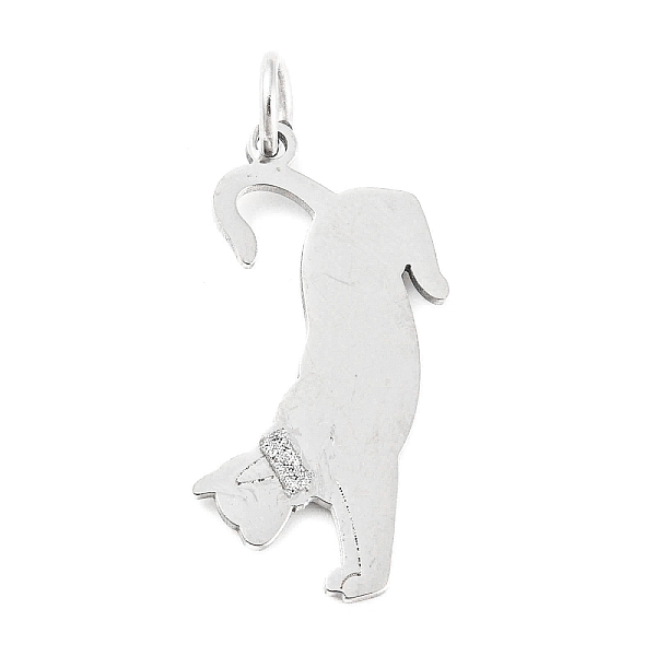 

PandaHall 304 Stainless Steel Pendants, with Jump Ring and Glitter, Stamping Blank Tag, Cat Charm, Stainless Steel Color, 27.5x13x1.5mm...
