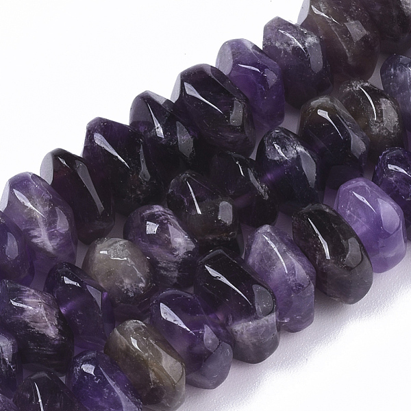 

PandaHall Natural Amethyst Beads Strands, Nuggets, Faceted, 9.5~11x6~7mm, Hole: 1.2mm, about 30~32pcs/strand, 7.48 inch(19cm) Amethyst...