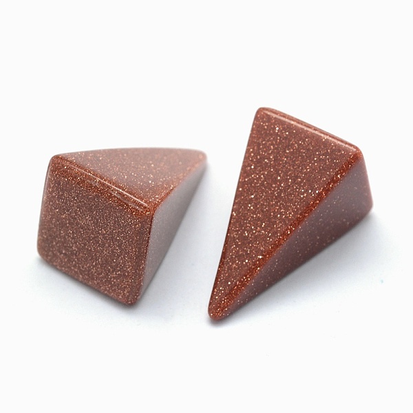 

PandaHall Synthetic Goldstone Beads, Cone, Undrilled/No Hole Beads, 25x14x14.5mm Goldstone Cone