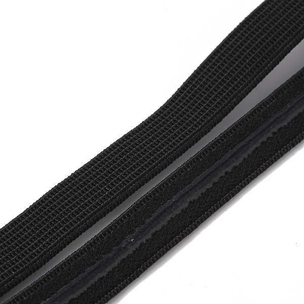 

PandaHall Polyester Non Slip Knitted Elastic Cord, Silicone Gripper Elastic Band for Clothing Sewing, Flat, Black, 10mm Elastic Fibre Flat...