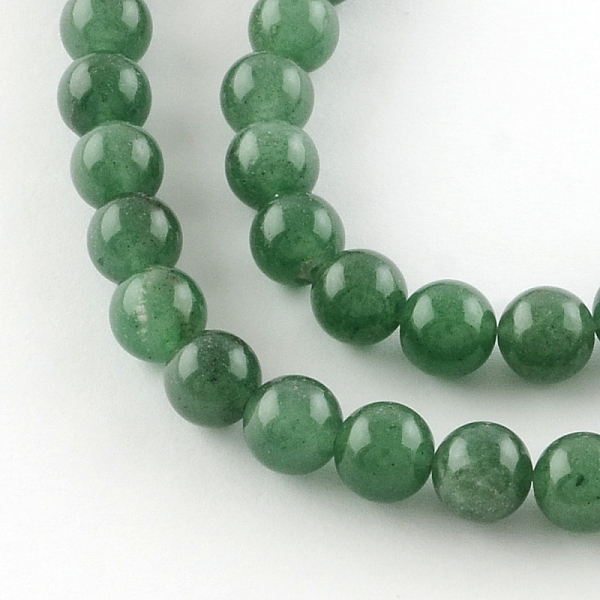

PandaHall Round Natural Green Aventurine Beads Strands, 8mm, Hole: 1mm, about 46pcs/strand, 15 inch Green Aventurine Round
