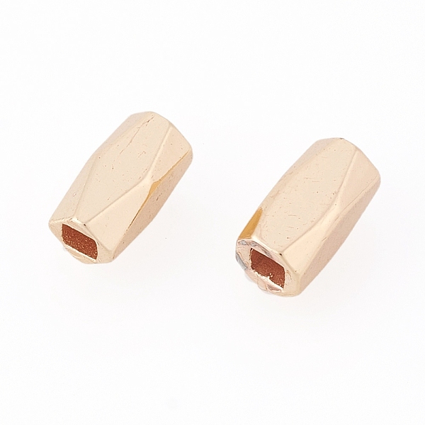 

PandaHall Brass Spacer Beads, Nickel Free, Real 18K Gold Plated, Faceted Barrel, 6x3.5x3.5mm, Hole: 1.5mm Brass Barrel