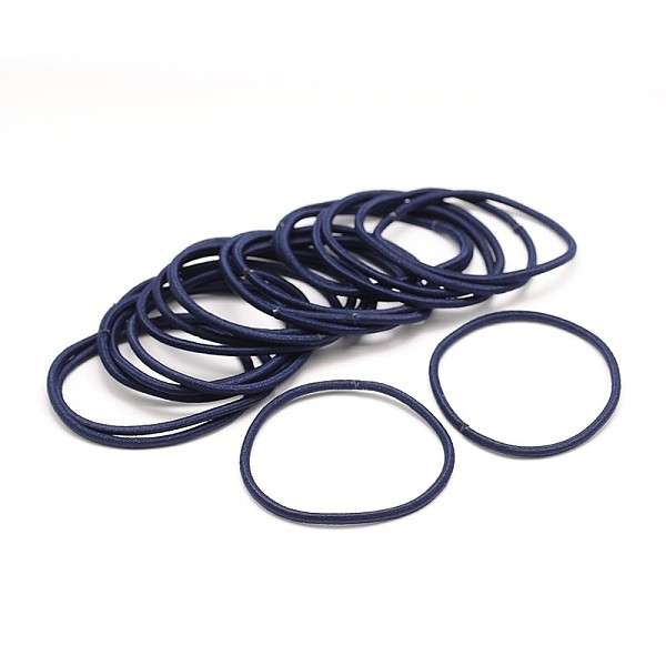 

PandaHall Girl's Hair Accessories, Nylon Thread Elastic Fiber Hair Ties, Ponytail Holder, Midnight Blue, 43mm Elastic Fibre Blue