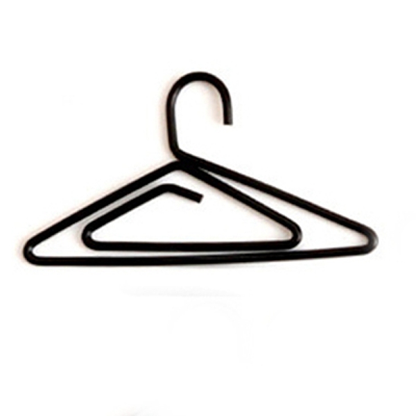 

PandaHall Metal Paper Clips, Bookmark Marking Clips, Cartoon Cute Style, Clothes Hanger Shape, Black, 37x20mm Metal Black