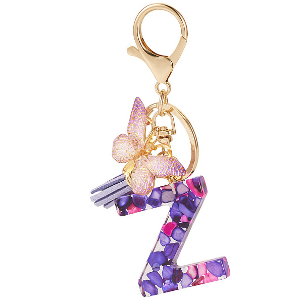 Resin Butterfly Pendant Keychains