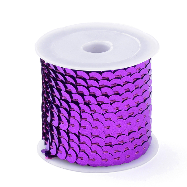 

PandaHall Eco-Friendly Plastic Paillette Beads, Sequins Beads, Ornament Accessories, Flat Round, Blue Violet, 6mm, about 5m/roll Plastic..., Purple