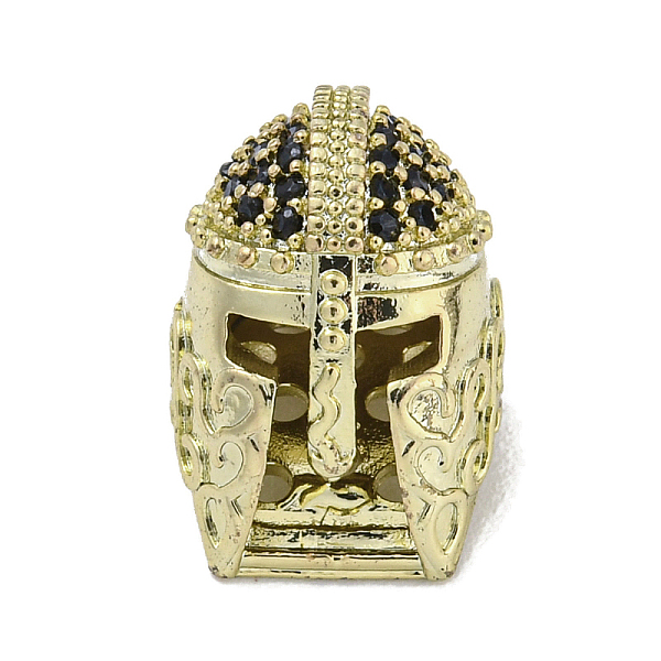 

PandaHall Brass Micro Pave Black Cubic Zirconia Beads, Helmet, Real 18K Gold Plated, 15x10x11mm, Hole: 1mm Brass+Cubic Zirconia Others Clear