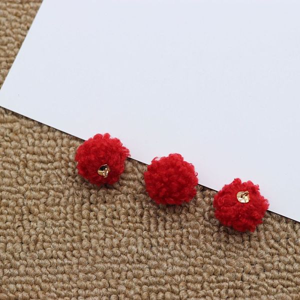 

PandaHall Fibre Pendants, with Golden Plated Alloy Finding, for DIY Jewelry, Earrings, Round, Red, 17~17.5x14.5mm, Hole: 1.5mm Fibre Round...