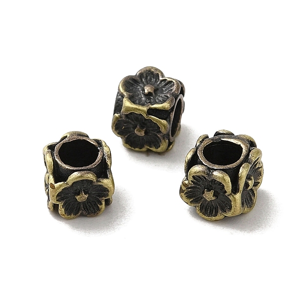 

PandaHall Tibetan Style Rack Plating Brass Beads, Long-Lasting Plated, Cube with Flower, Brushed Antique Bronze, 5.5x5.5x5.5mm, Hole: 3.5mm...