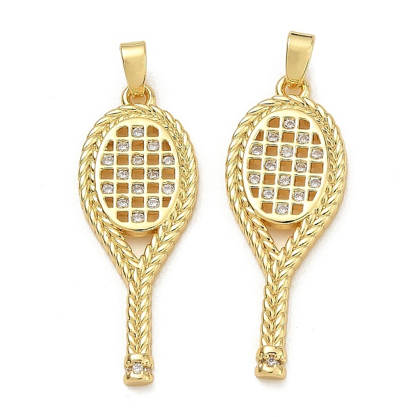 Pendenti in ottone con micro pavé di zirconi cubici trasparenti