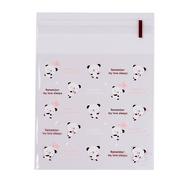 

PandaHall Rectangle OPP Self-Adhesive Cookie Bags, for Baking Packing Bags, Bear Pattern, 13x9.9x0.01cm, about 95~100pcs/bag Plastic Bear..., Black