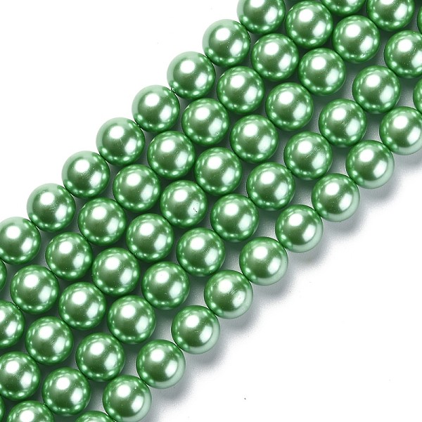 

PandaHall Eco-Friendly Dyed Glass Pearl Round Beads Strands, Grade A, Cotton Cord Threaded, Spring Green, 12mm, Hole: 0.7~1.1mm, about...