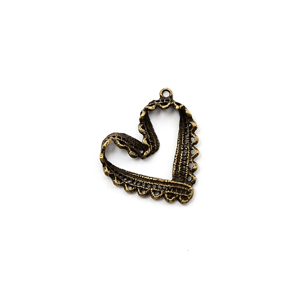 

PandaHall Tibetan Style Zinc Alloy Pendants, Hollow, Cadmium Free & Lead Free, Heart, Antique Bronze, 34.5x31x4.5mm, Hole: 2mm Alloy Heart